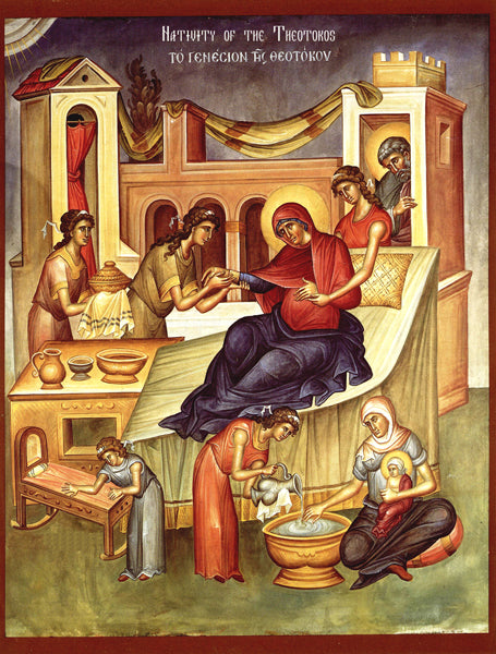 Nativity of the Theotokos Orthodox Icon Cross Stitch