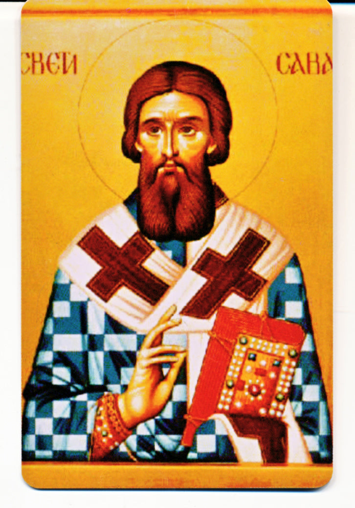 1001 - Orthodox Prayer Card St. Sava the Serbian