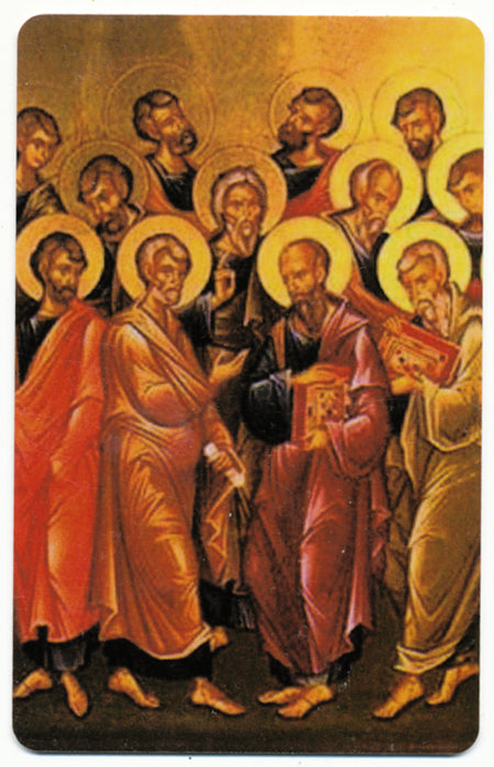 1003 - Orthodox Prayer Card 12 Holy Apostles