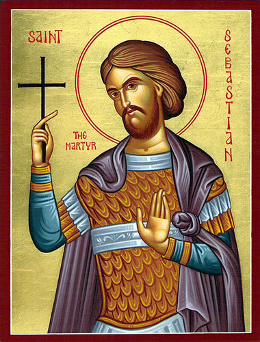St. Sebastian Icon Cross Stitch Pattern