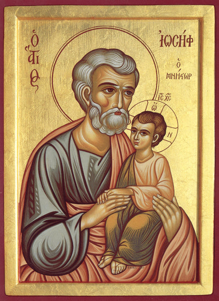 Orthodox St. Joseph the Betrothed Icon #3 Cross Stitch Pattern