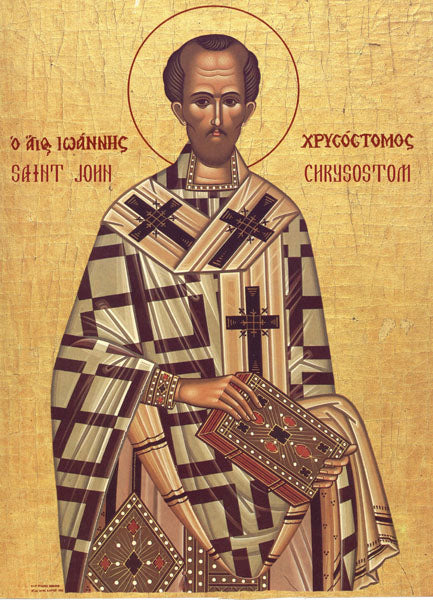 Orthodox St. John Chrysostom Icon Cross Stitch Pattern