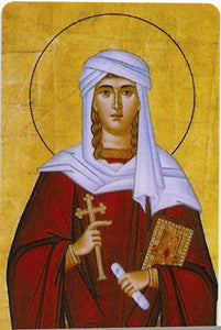#919 Orthodox Prayer Card Protomartyr and Equal of the Apostles Thekla