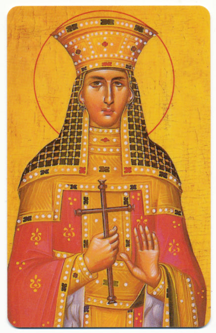 #923 Orthodox Prayer Card St. Irene the Great Martyr of Thessalonica