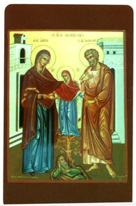 #950  Orthodox Prayer Card Sts. Joachim and Anne the Holy Forefathers