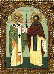 Sts. Cyrill and Methodius Orthodox Icon Cross Stitch Pattern
