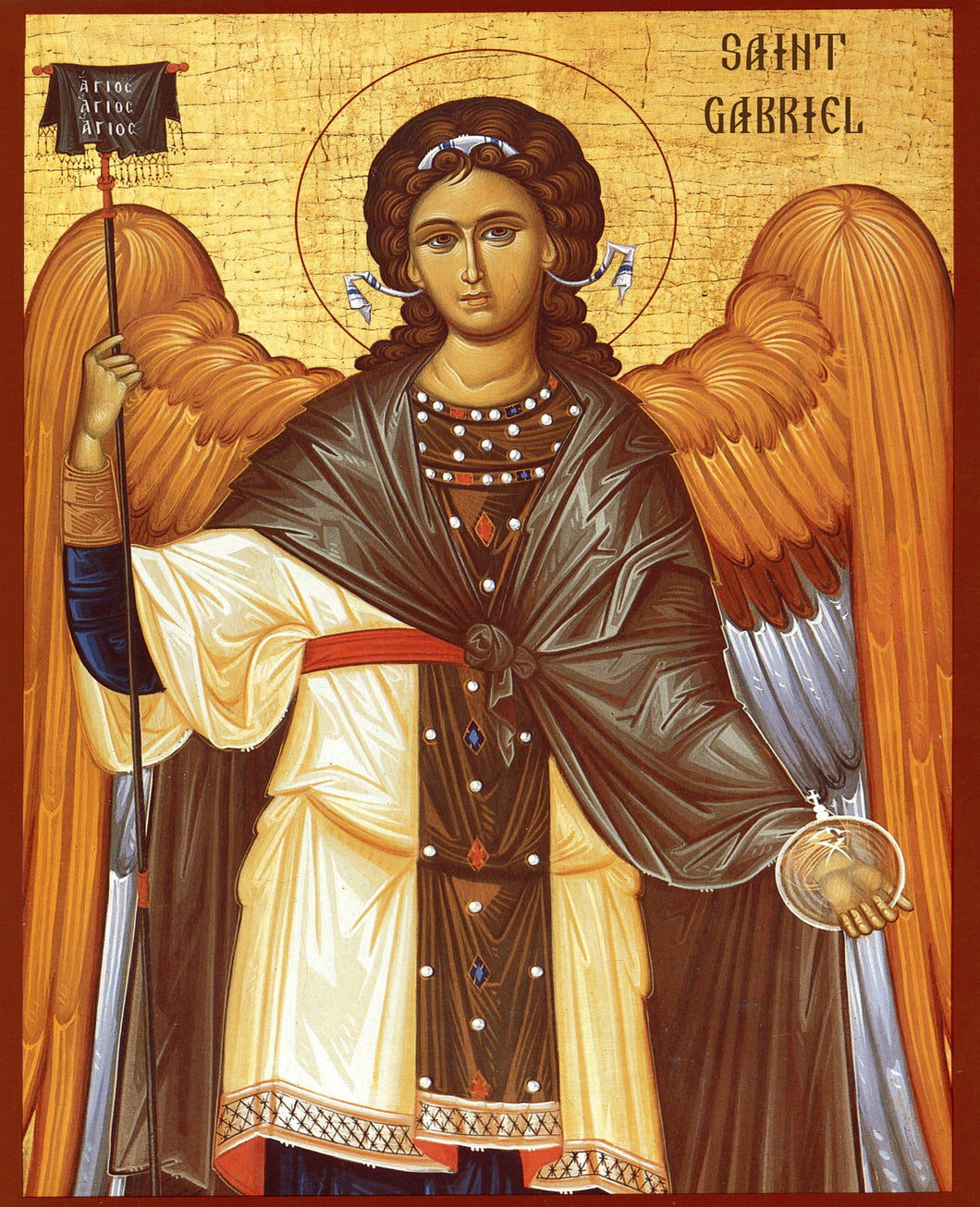Archangel Gabriel Icon Cross Stitch