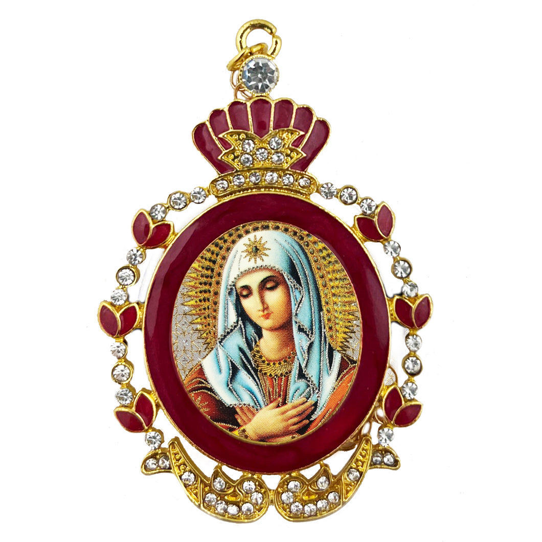 Framed Icon Ornament - Extreme Humility Virgin Mary