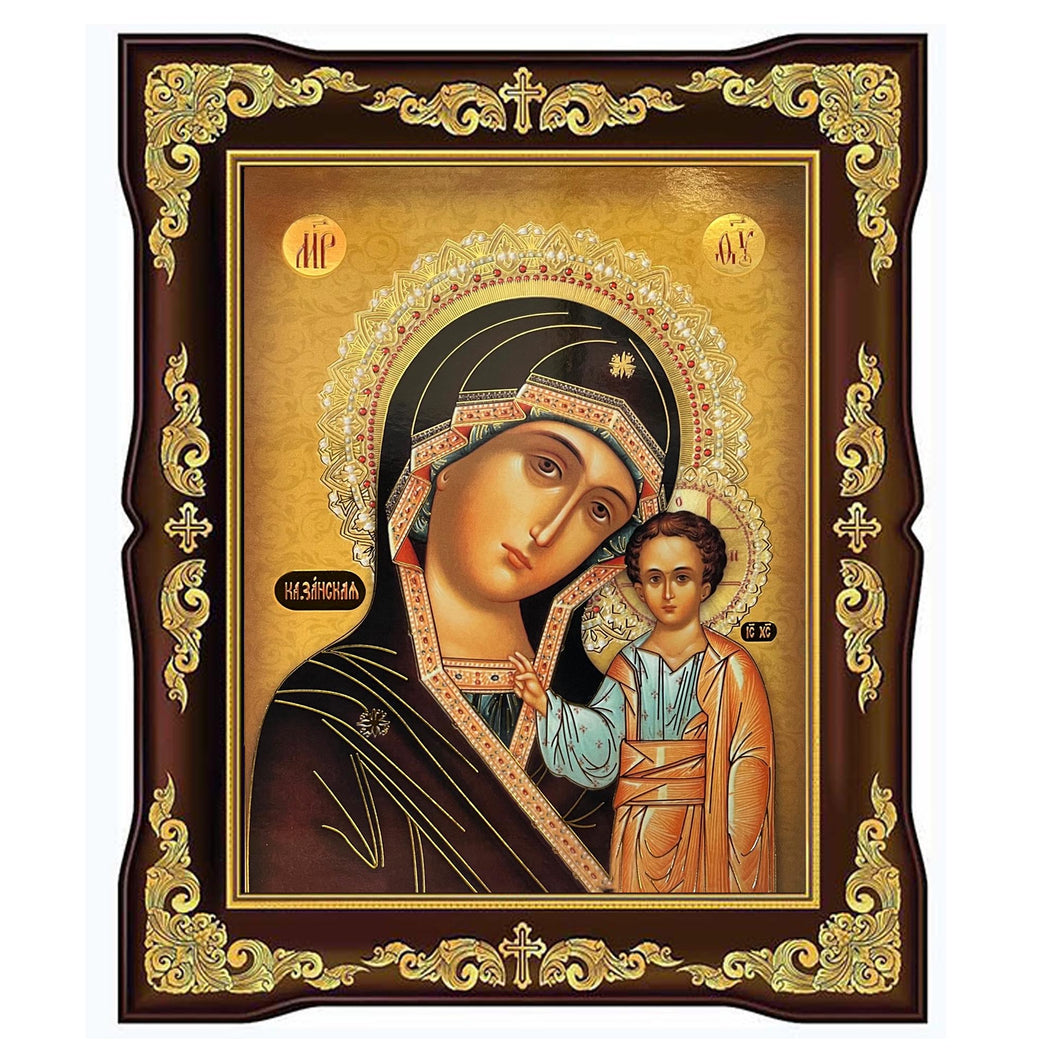 Framed Virgin of Kazan  8