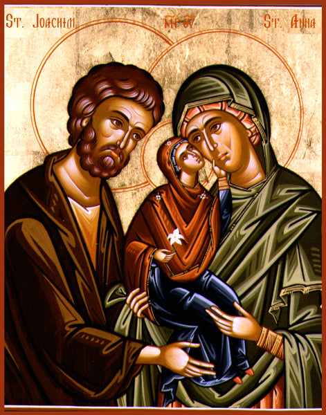 Orthodox Sts. Joachim and Anna Icon Cross Stitch Pattern
