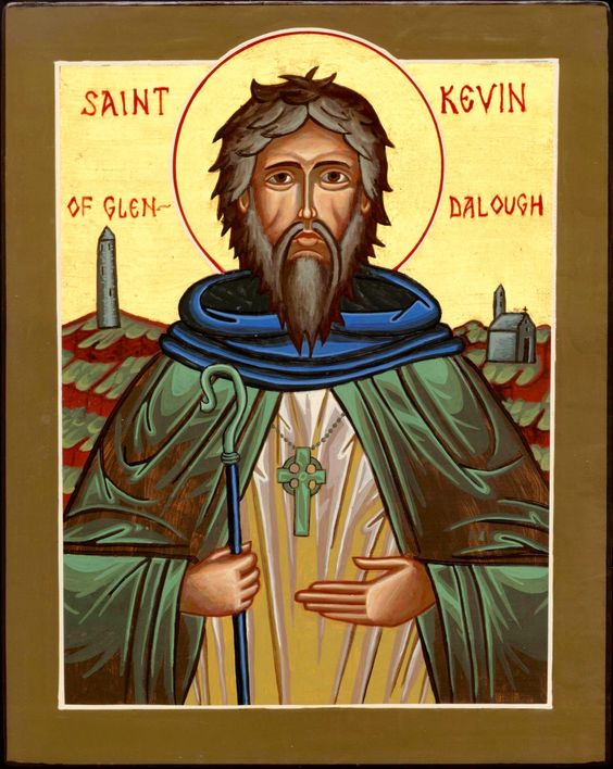 Orthodox St. Kevin Icon Cross Stitch Pattern
