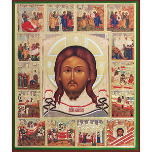 Made Without Hands Feast Days Icon Veronica's Veil 8 1/4"x6 3/4"
