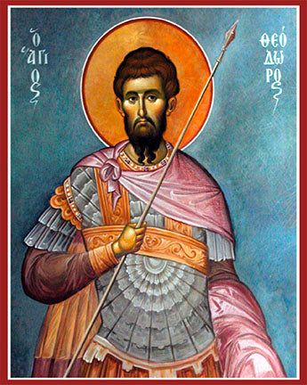 Saint Theodore Orthodox Icon Cross Stitch Pattern