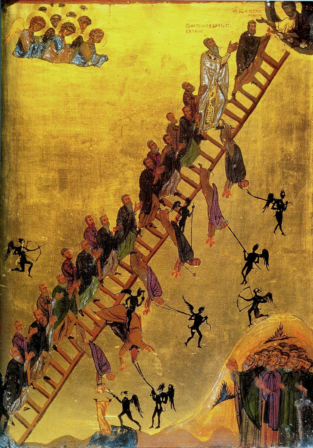 Ladder of Divine Ascent Orthodox Icon Cross Stitch