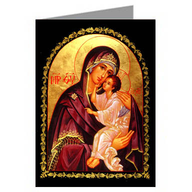 Orthodox Blank Note Card Theotokos