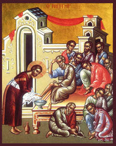 Christ Washing the Apostles Feet Icon Cross Stitch Pattern
