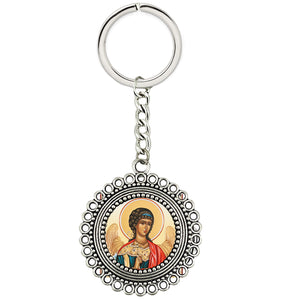 Byzantine Icon Guardian Angel - Key Chain 4 1/4 Inch