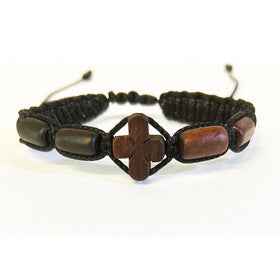Bracelet Expandable With Wooden Cross Imported From Greece - Fits all