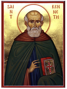 Orthodox St. Kenneth of Ireland Icon Cross Stitch Pattern
