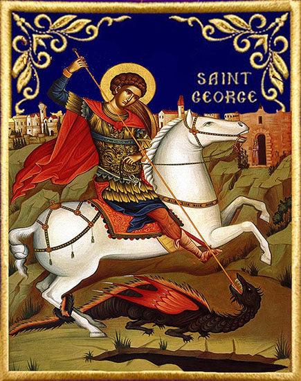 St. George Orthodox Icon #3 Cross Stitch Pattern
