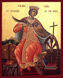 St. Catherine at the Wheel Orthodox Icon Cross Stitch Pattern