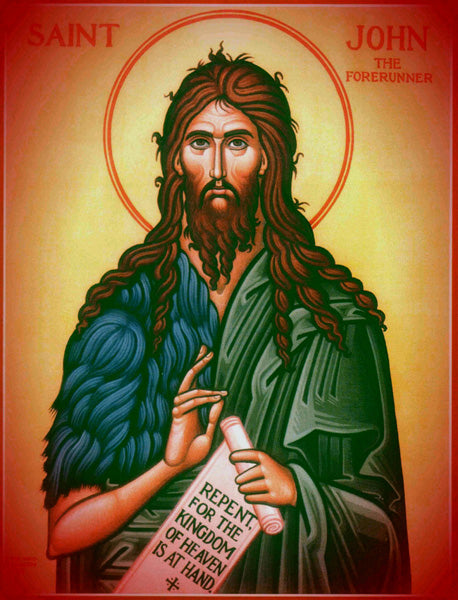 Orthodox St. John the Baptist Icon Cross Stitch Pattern