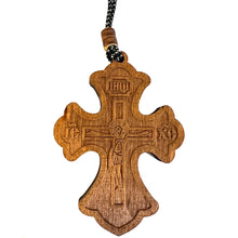 Load image into Gallery viewer, Holy Protection - Virgin Mary and Crucifix Wooden 2 Sided Cross Pendant
