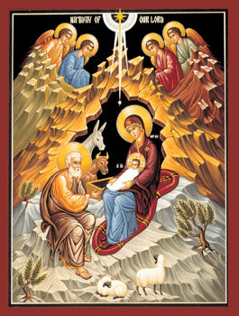 Nativity of our Lord Orthodox Icon #4 Cross Stitch Pattern